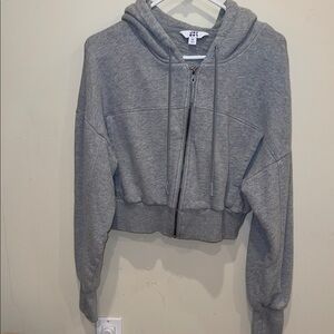 JoyLab Heather Gray Zip-Up Hoodie